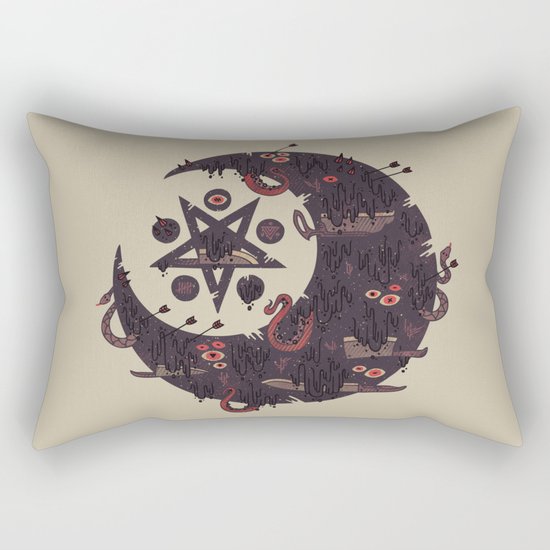 The Dark Moon Compels You to Fuck Shit Up Rectangular Pillow