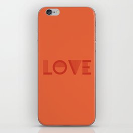 LOVE Coral Rose solid color minimalist  modern abstract illustration  iPhone Skin