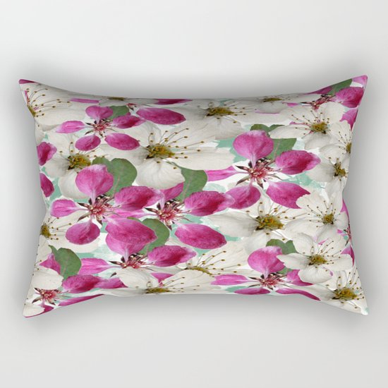Spring Blossoms Abstract Rectangular Pillow