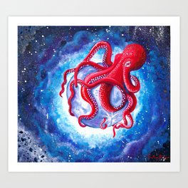 Space Octopus Art Print