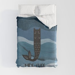 Mer-Purr Duvet Cover