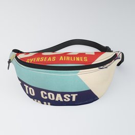Nostalgia United States Overseas Airlines USOA Hawaii Orient Fanny Pack