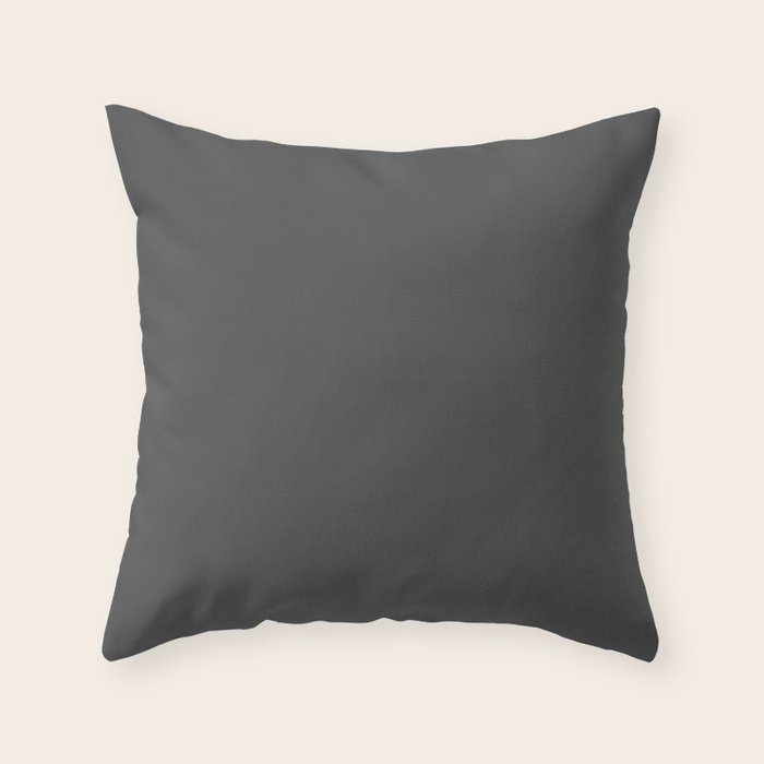 Simply Dark Gray Throw Pillow by Simple Luxe by Nature Magick Society6