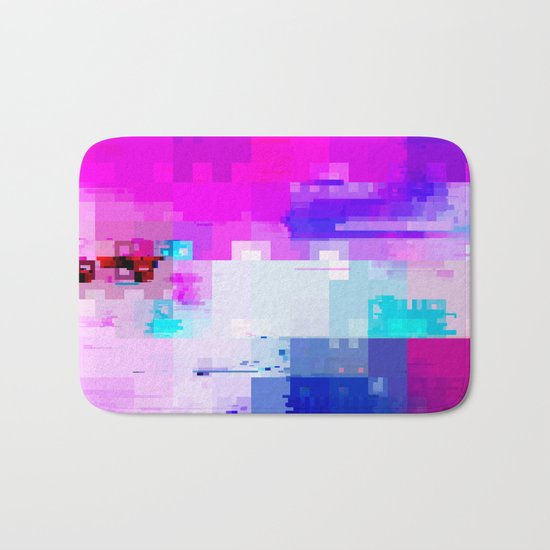 GLITCH ART 8 Bath Mat