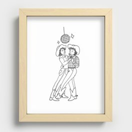 slow dancing cowgirls, inspired by @mellowpokes Recessed Framed Print