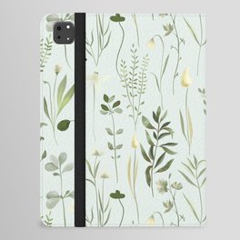 Watercolor Botanical Greenery Pattern iPad Folio Case