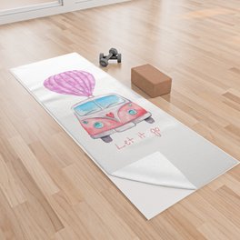 Hot air balloon van  Yoga Towel