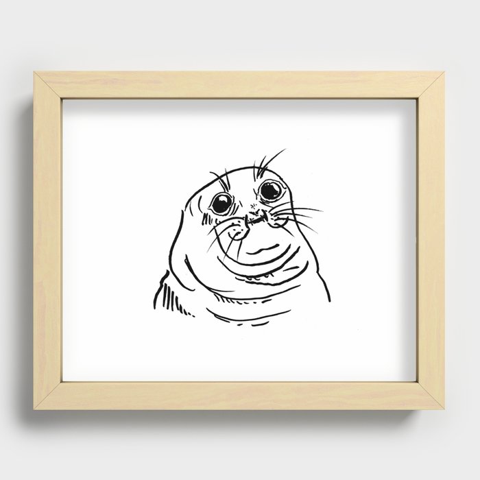 Awkward Moment Seal Recessed Framed Print