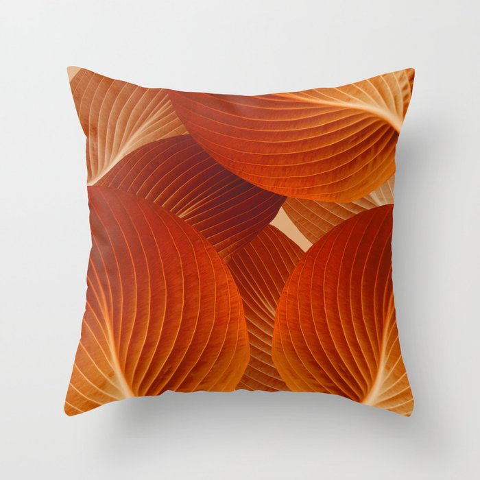 Leaves in Terracotta Color #decor #society6 #buyart Throw Pillow