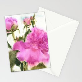 Pink peony Stationery Card
