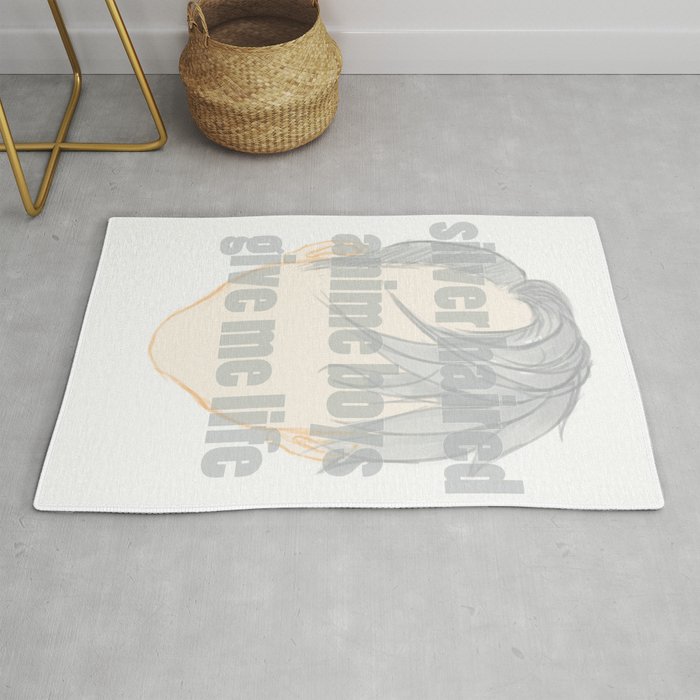 Silver Hair Anime Boys Rug By Lizthatsme Society6
