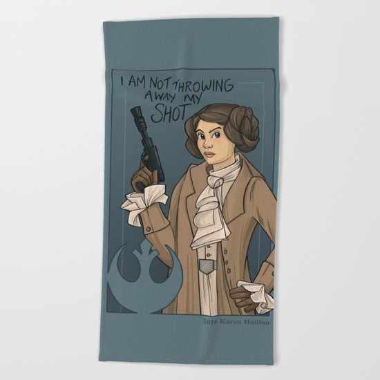 She's Young, Scrappy, and Hungry. Beach Towel