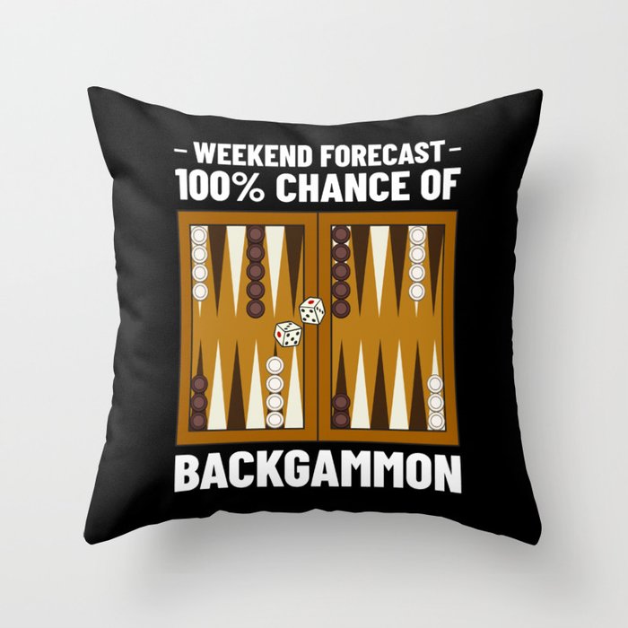 Backgammon Board Game Player Rules Throw Pillow