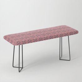 Arrow Geometric Pattern 8 in Mauve Navy Blue Bench