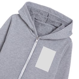 Ultra Pale Delicate Gray Solid Color Pairs PPG Snowbank PPG1043-1 - All One Single Shade Hue Colour Kids Zip Hoodie