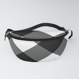 black and white 3 Fanny Pack