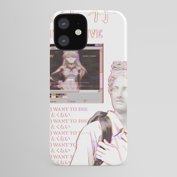 You Will Not Survive Evangelion Sad Japanese Anime Aesthetic Iphone Case By Poser Boy Society6