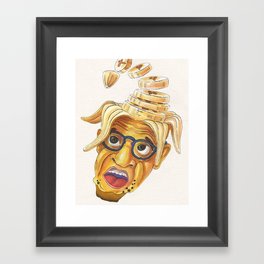 Woody Allen: 7 slices of banana Framed Art Print