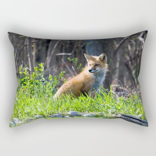 Foxy in the Morning Rectangular Pillow