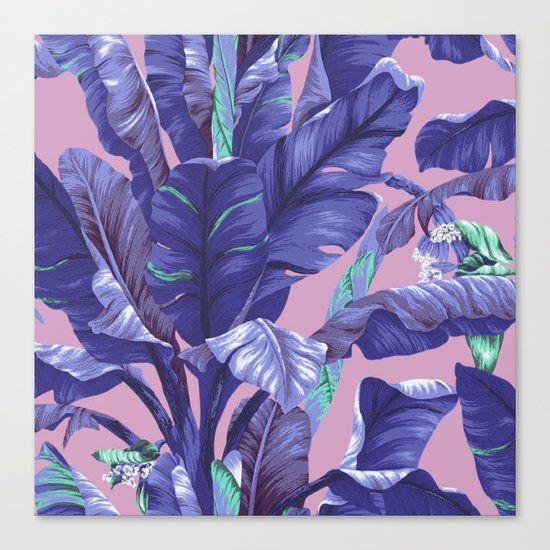Banana Leaf love Canvas Print