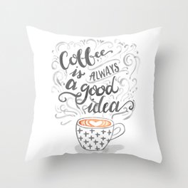 Coffee lover Throw Pillow