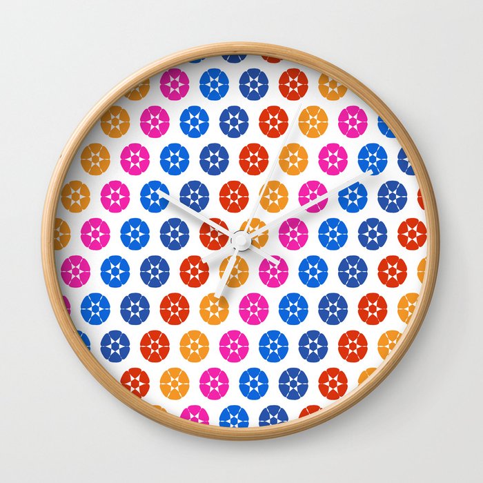  Colorful Star Pattern. Wall Clock
