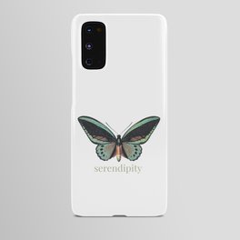 serendipity - sage green - butterfly Android Case