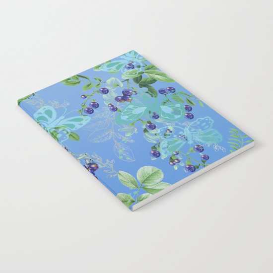 blueberries and butterflies Notebook