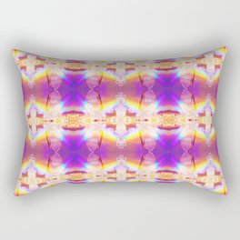 Hydro rAiNbOw Quartz Crystal Mandala Grid of Love Rectangular Pillow
