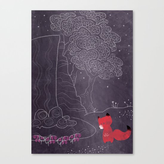 Purple on the lake Canvas Print