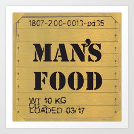 Man food Art Print