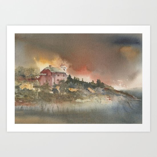 Marquette Lighthouse Art Print