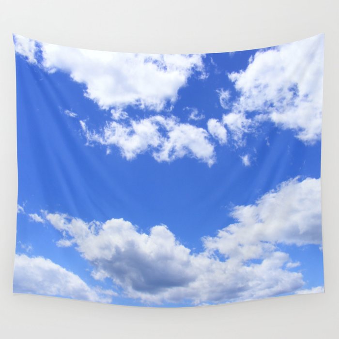 Sky and Blue Wall Tapestry