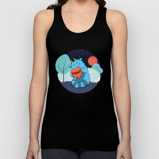Rawrmeo, the Cuddly Happy Chaos Monster Unisex Tank Top