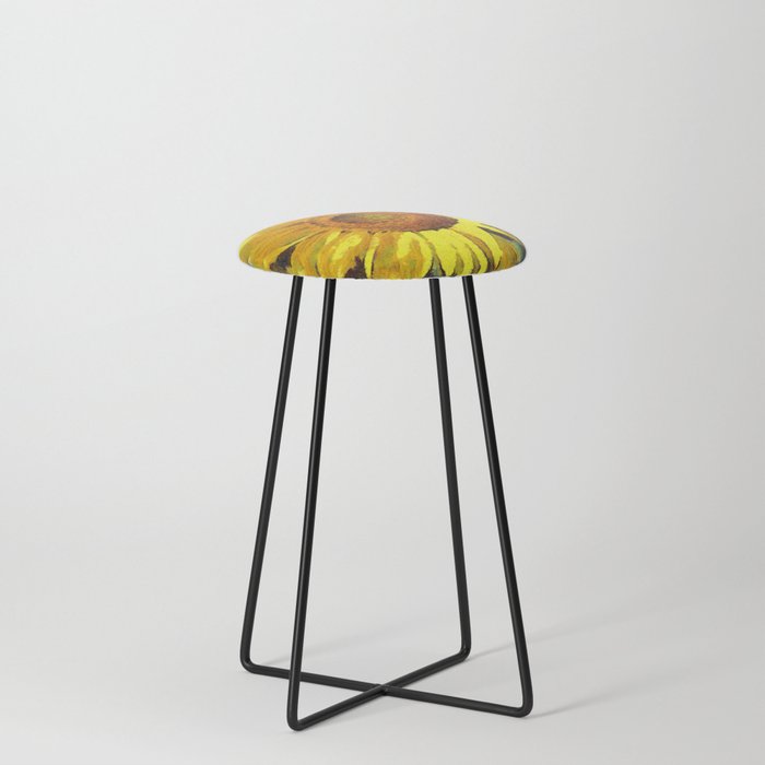 Summer Of Sunflowers Artistic Style Counter Stool