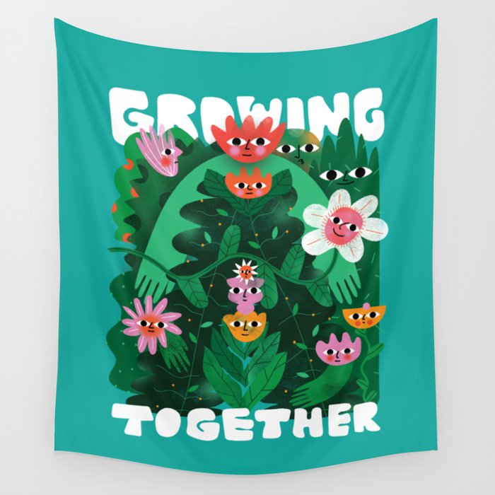 GROWING TOGETHER Wall Tapestry