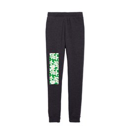 Orange Blossom Flowers On College Green Floral Pattern Kids Joggers