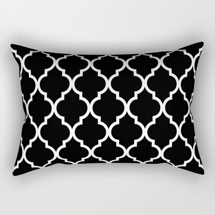Moroccan Quatrefoil Gothic Revival Pattern 221 Black and White