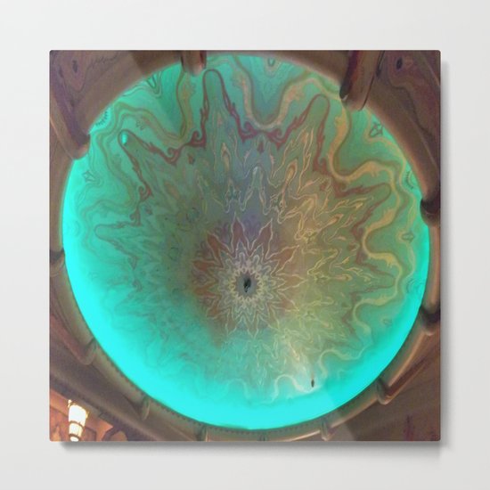 Green Glass eye Metal Print