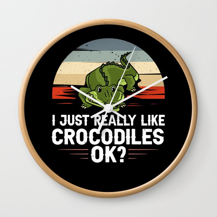 Crocodile Alligator Reptile Africa Animal Head Wall Clock