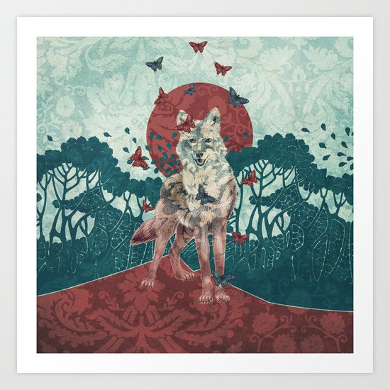Lady Butterfly Art Print