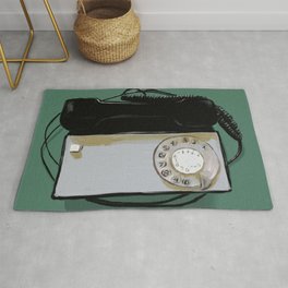 Vintage rotary phone Area & Throw Rug