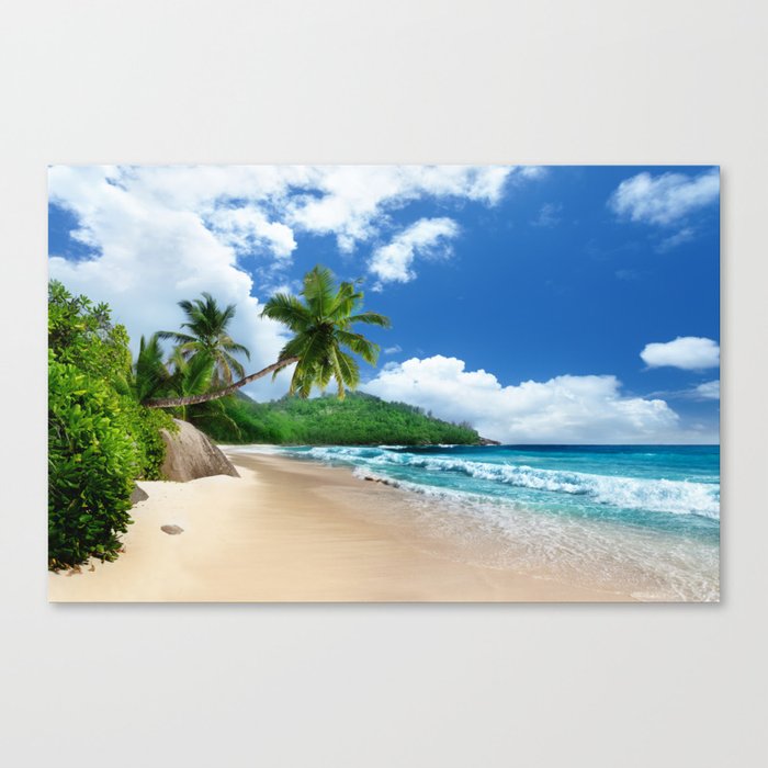 Tropical Landscape at Mahé  Island, Seychelles Canvas Print