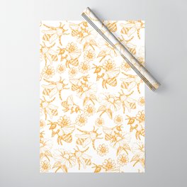Aesthetic and simple bees pattern Wrapping Paper