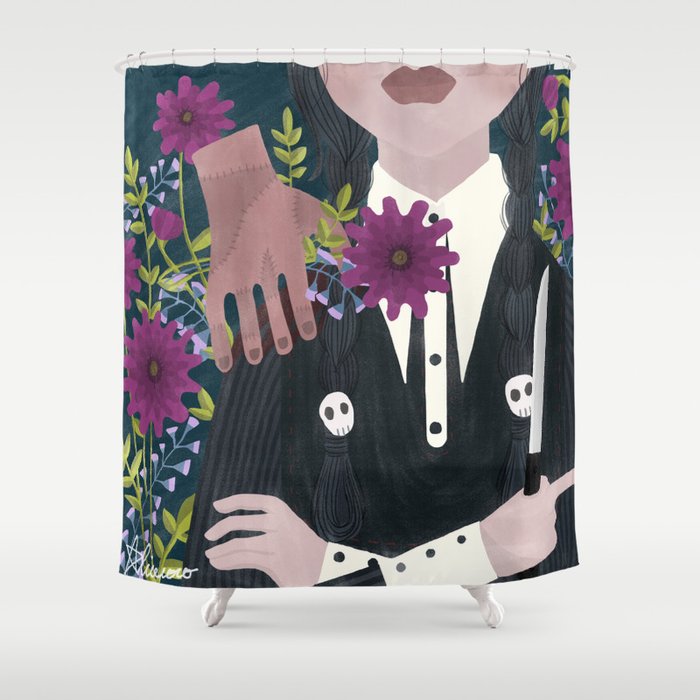 Wednesday and her thing Shower Curtain