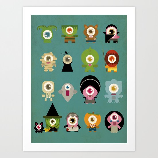 monsters nightmare Art Print