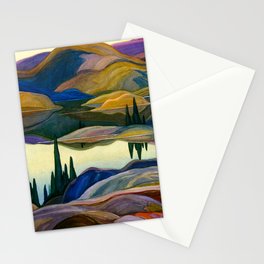 Franklin Carmichael - Mirror Lake - Canada, Canadian Watercolor Painting - Group of Seven Stationery Card