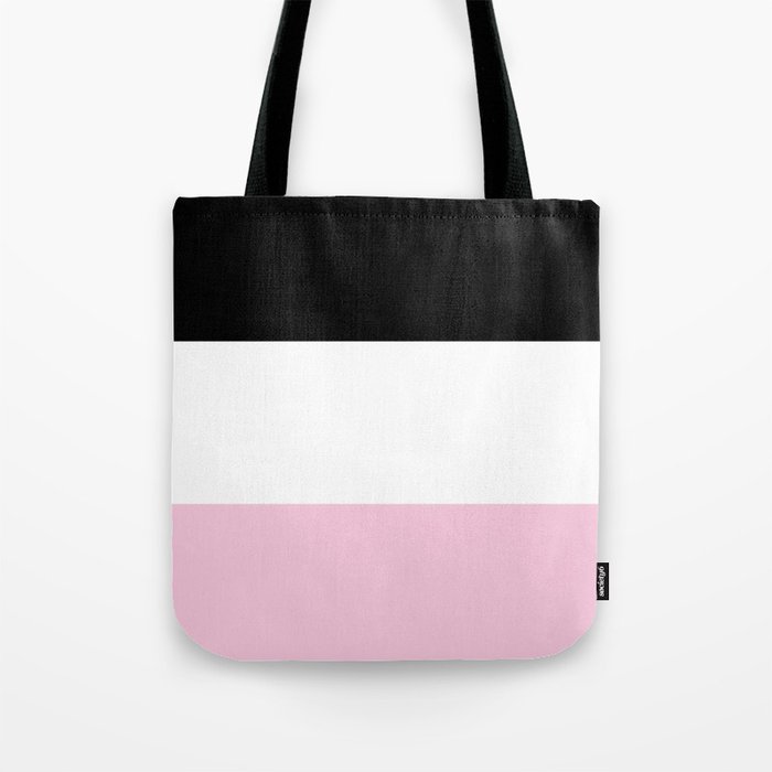 Pink and black tote store bag