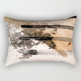 Desert Musings - a watercolor and ink abstract in gray, brown, and black Rectangular Pillow