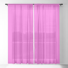 Fractowrap Solid Colors Purple Pizzazz Sheer Curtain
